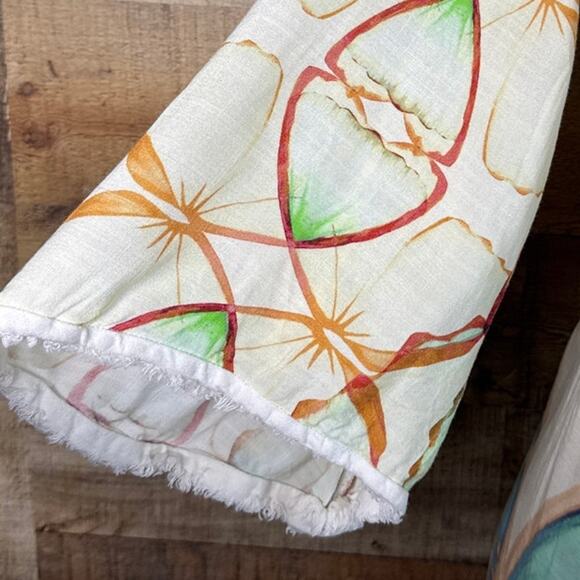 Farm Rio Butterfly Mini Dress Cropped Bell Sleeve V-Neck Size P Small - Picture 5 of 12